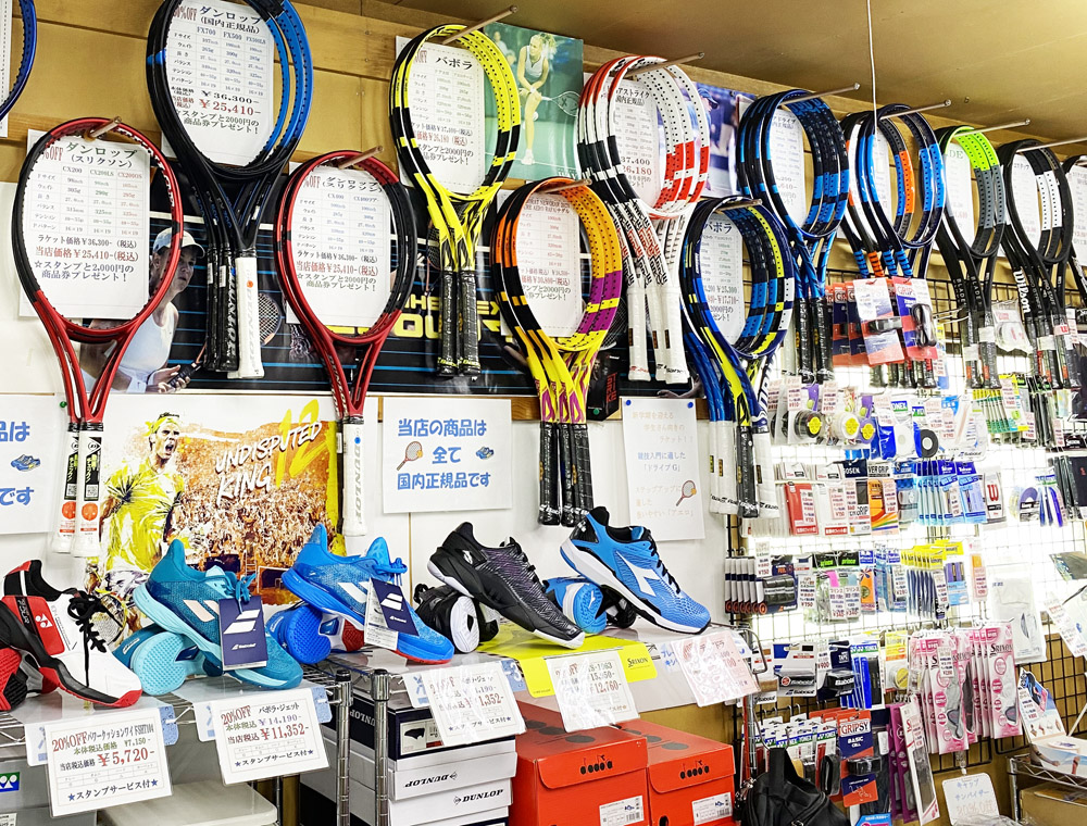 取り扱い商品とブランド | テニスショップウェイ新百合ヶ丘 ガット張り職人のいる店
